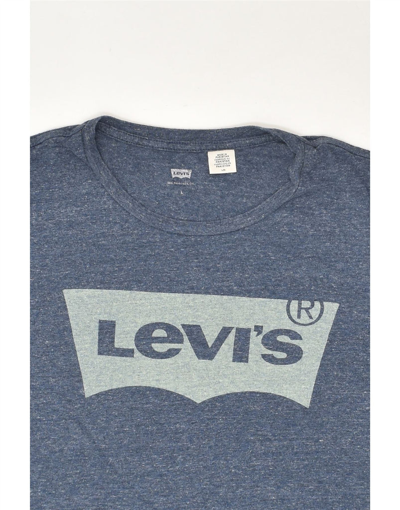 LEVI'S Mens Graphic T-Shirt Top Large Blue Cotton | Vintage Levi's | Thrift | Second-Hand Levi's | Used Clothing | Messina Hembry 