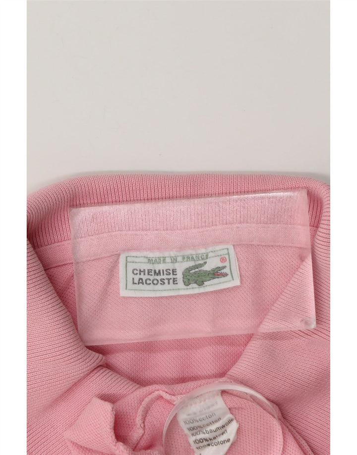 Lacoste Mens Polo Shirt Small Pink Cotton