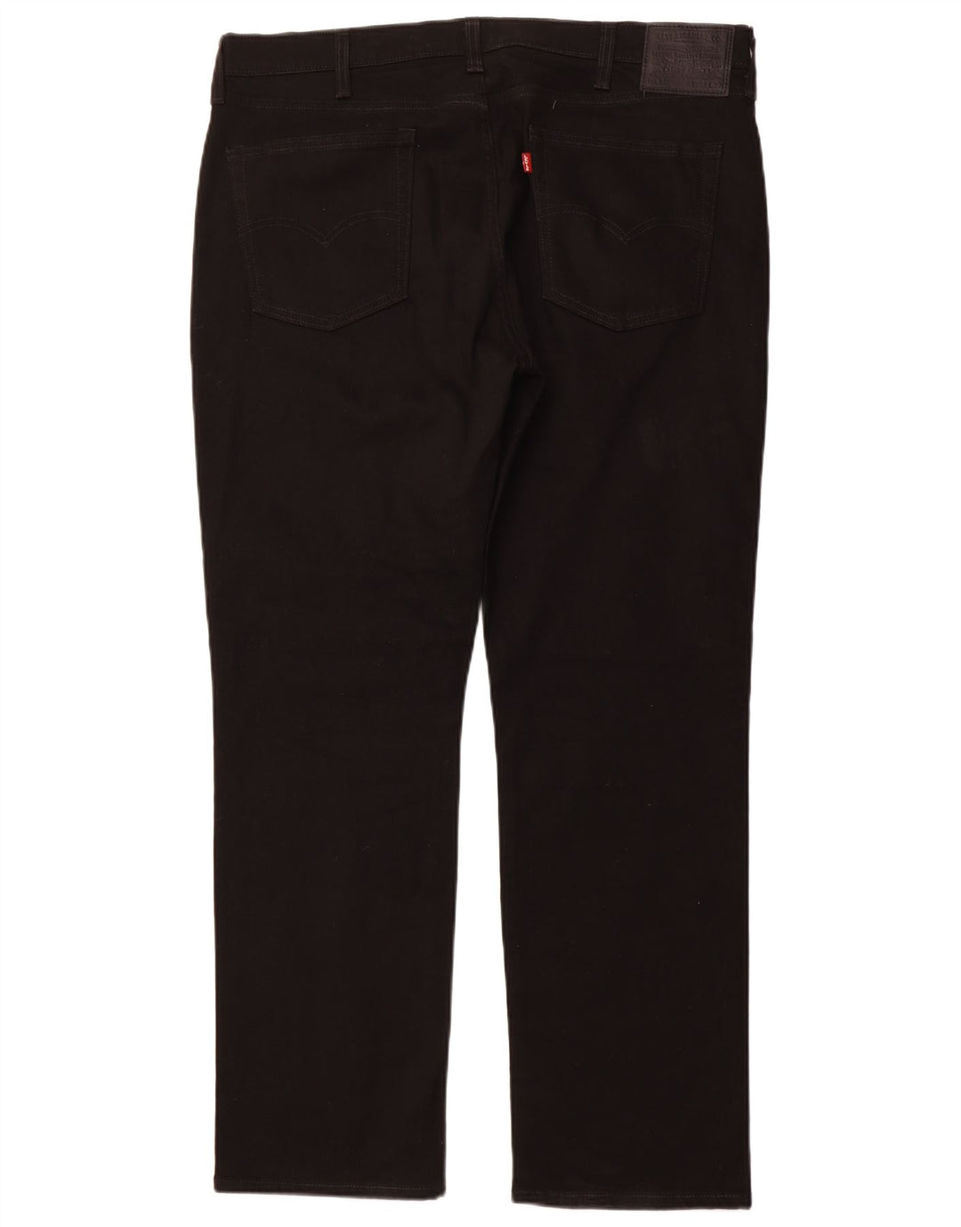 LEVI'S Mens 514 Straight Jeans W38 L32 Black Cotton