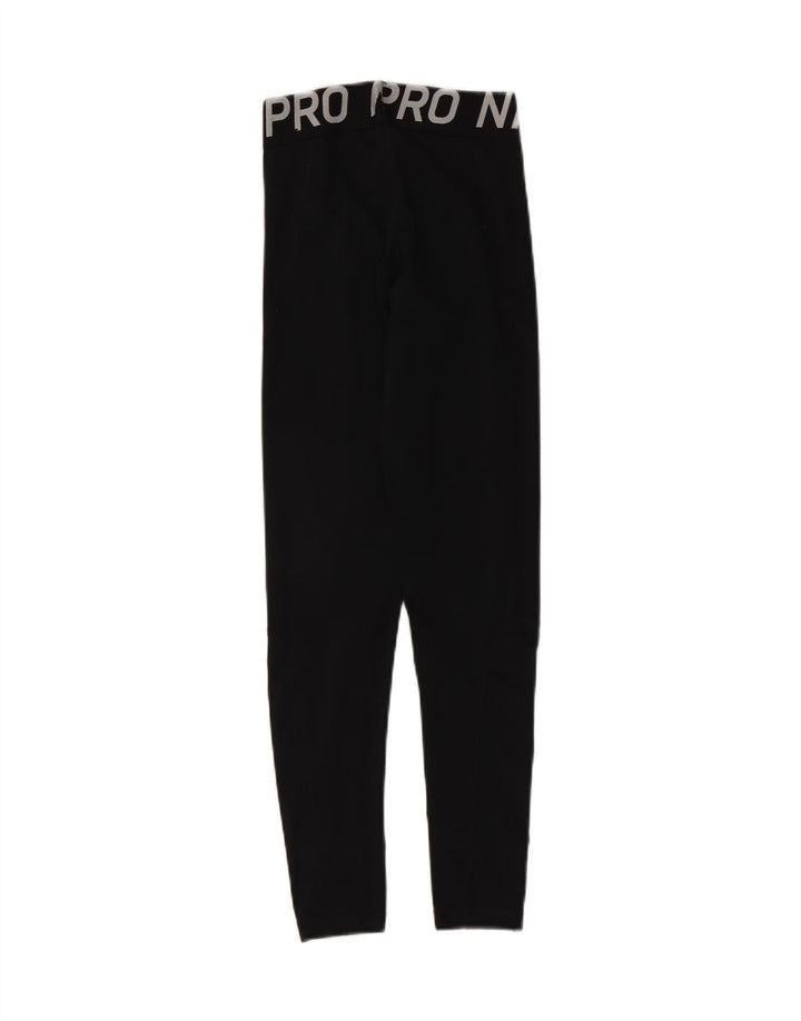 Nike Womens Graphic Leggings UK 8 Small Black Polyester Sports
