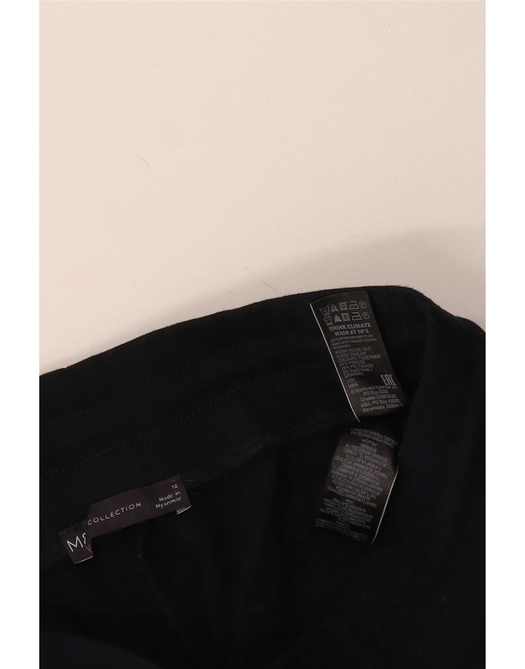 Marks & Spencer Womens Tracksuit Trousers UK 12 Medium Navy Blue