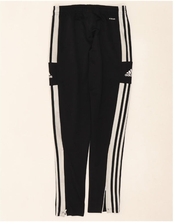 ADIDAS Boys Aeroready Tracksuit Trousers 13-14 Years Black Colourblock