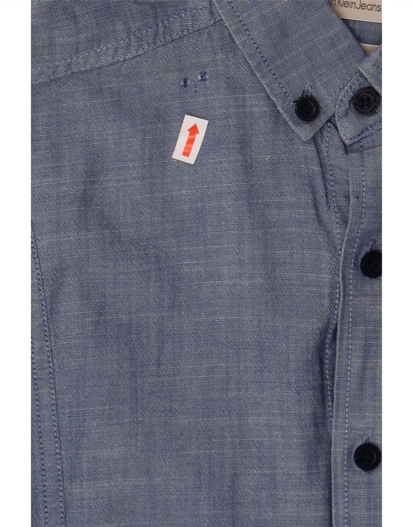 CALVIN KLEIN JEANS Mens Shirt Small Blue Cotton Vintage Calvin Klein Jeans and Second-Hand Calvin Klein Jeans from Messina Hembry 