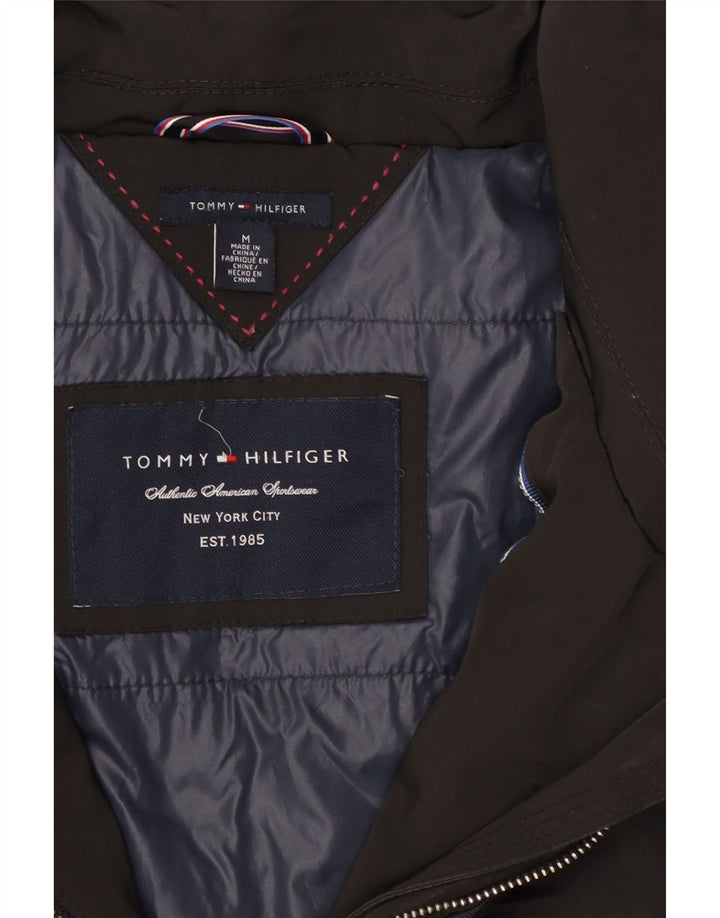 Tommy Hilfiger Womens Padded Jacket UK 14 Medium Black Polyester