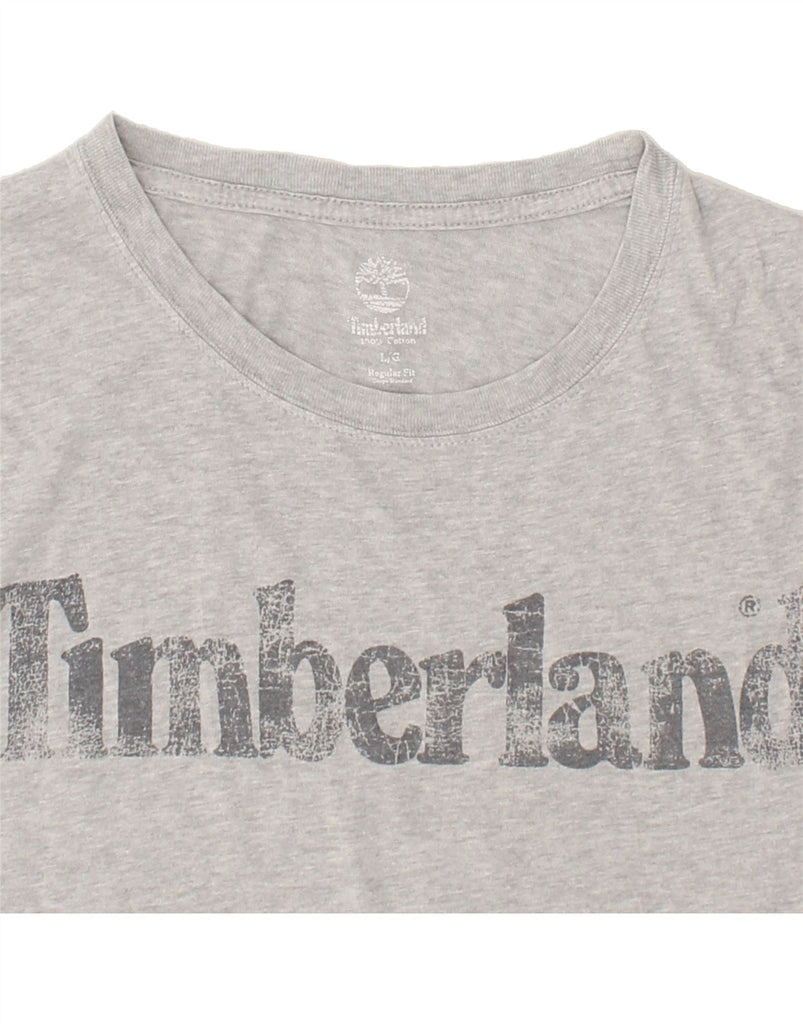 TIMBERLAND Mens Regular Fit Graphic T-Shirt Top Large Grey Cotton Vintage Timberland and Second-Hand Timberland from Messina Hembry 