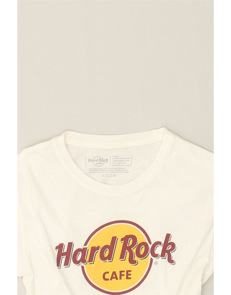 HARD ROCK CAFE Womens New York Graphic T-Shirt Top UK 10 Small White | Vintage Hard Rock Cafe | Thrift | Second-Hand Hard Rock Cafe | Used Clothing | Messina Hembry 