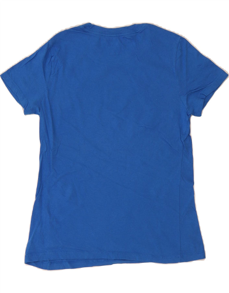 NIKE Womens Graphic T-Shirt Top UK 6 XS Blue Cotton Vintage Nike and Second-Hand Nike from Messina Hembry 