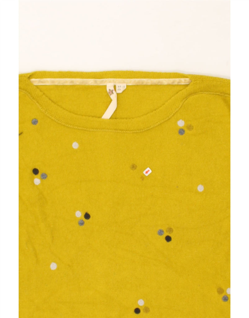 WHITE STUFF Womens Boat Neck Jumper Sweater UK 10 Small Yellow Spotted | Vintage White Stuff | Thrift | Second-Hand White Stuff | Used Clothing | Messina Hembry 