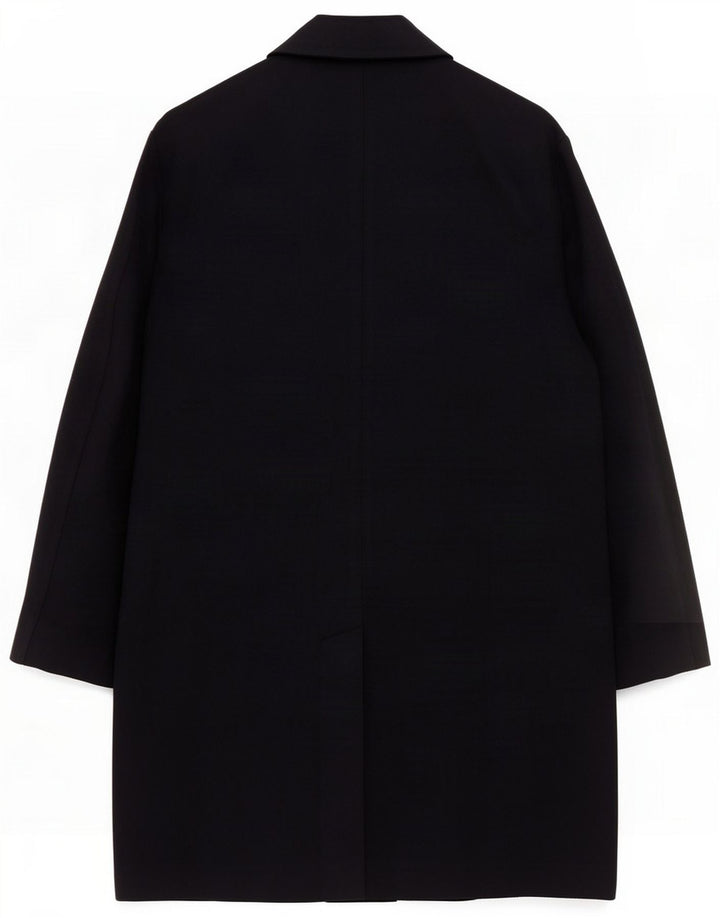 Cos Mens 3 Button Overcoat UK 36 Small Navy Blue Cotton