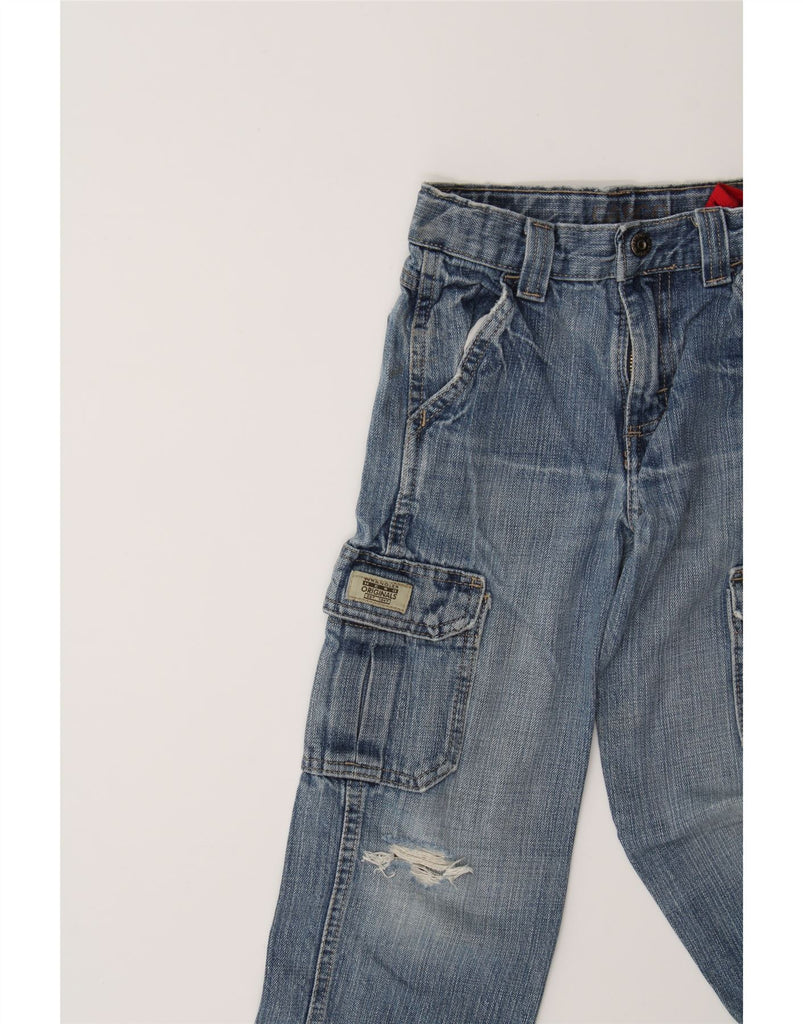 WRANGLER Boys Distressed Cargo Straight Jeans 6-7 Years W22 L20 Blue Vintage Wrangler and Second-Hand Wrangler from Messina Hembry 