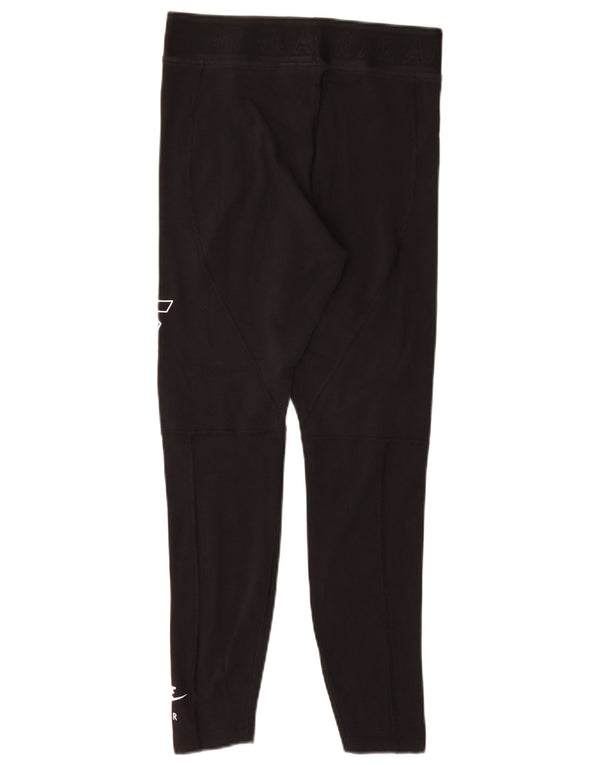 Nike Womens Graphic Leggings UK 12 Medium Black Cotton