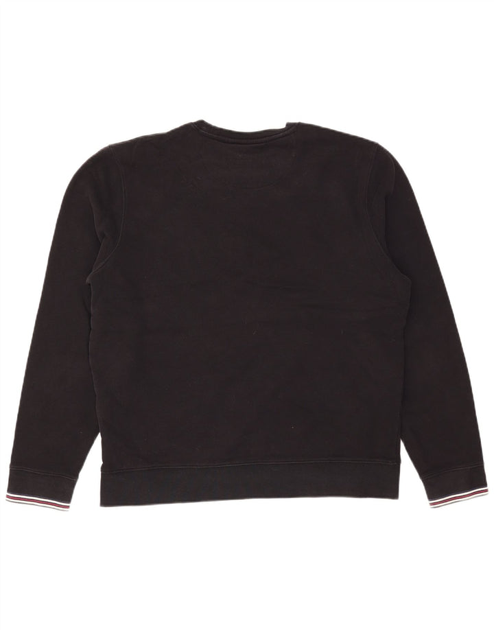 Fila Mens Sweatshirt Jumper Medium Black Cotton