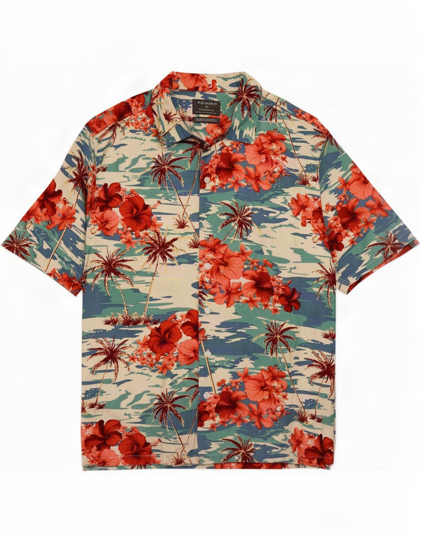 Primark Mens Short Sleeve Shirt XL Multicoloured Floral Hawaiian
