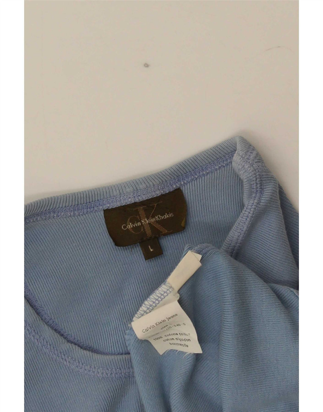 Calvin Klein Mens T-Shirt Top Large Blue Cotton