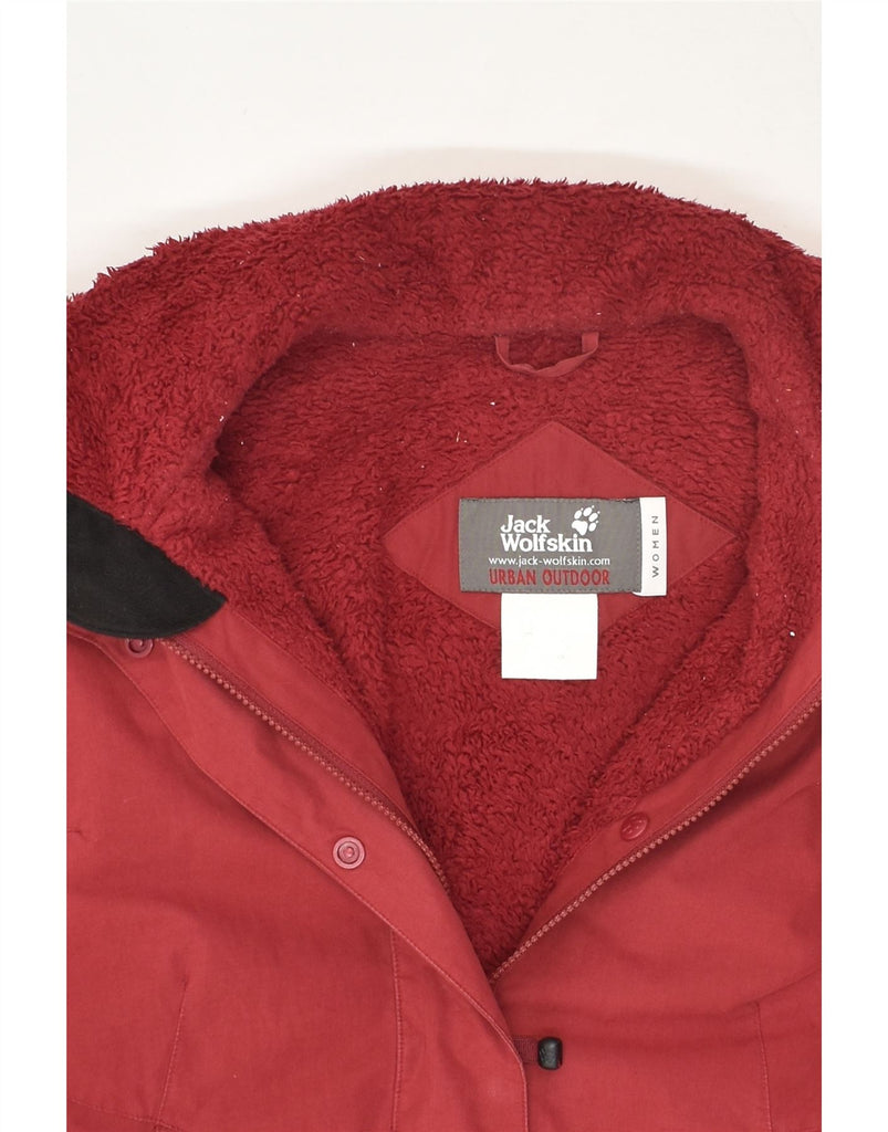 JACK WOLFSKIN Womens Hooded Windbreaker Jacket UK 10 Small Red Polyester | Vintage Jack Wolfskin | Thrift | Second-Hand Jack Wolfskin | Used Clothing | Messina Hembry 