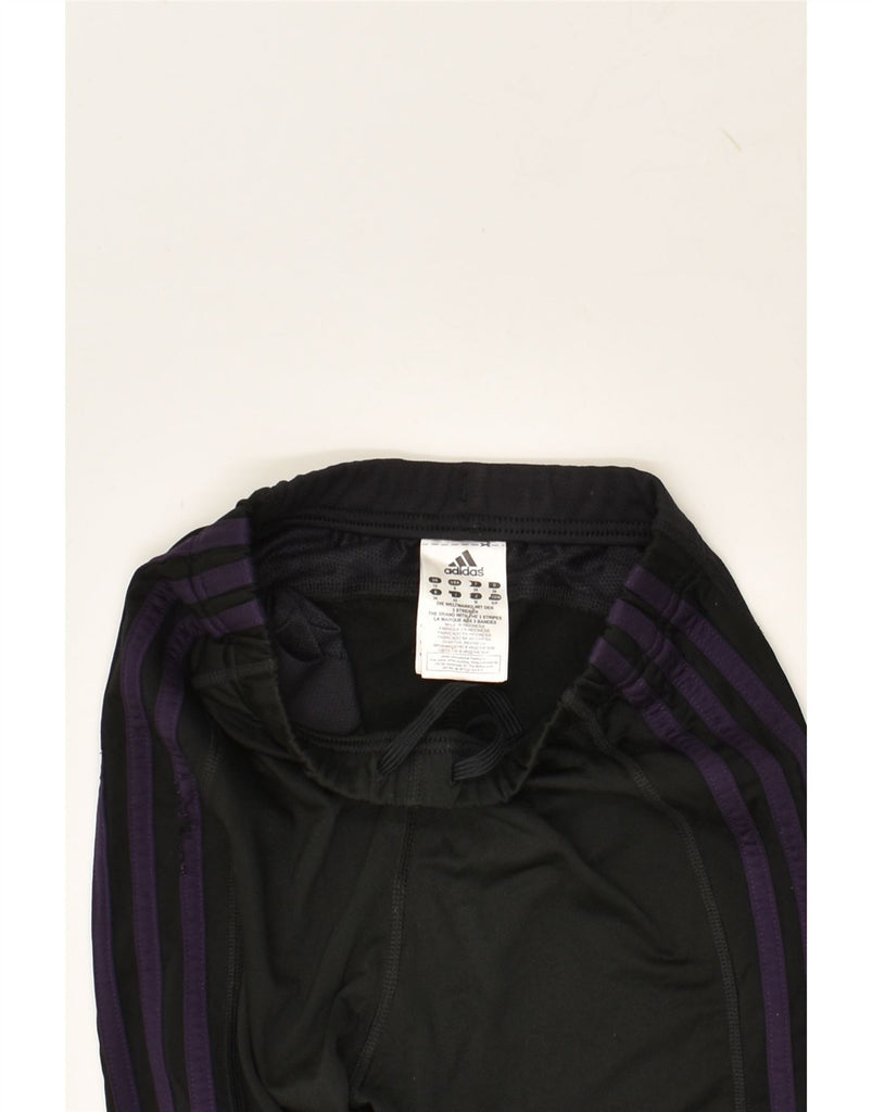 ADIDAS Womens Tracksuit Trousers UK 10 Small Black Polyester | Vintage Adidas | Thrift | Second-Hand Adidas | Used Clothing | Messina Hembry 