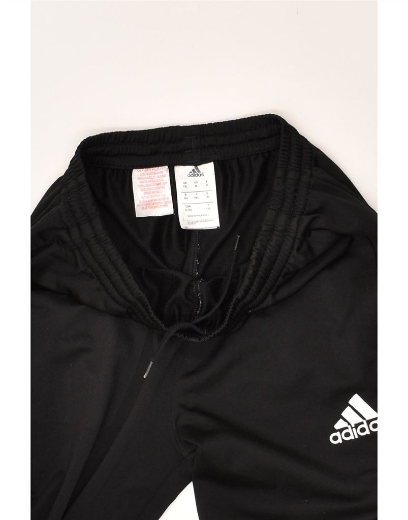 ADIDAS Boys Tracksuit Trousers Joggers 13-14 Years XL Black Polyester | Vintage Adidas | Thrift | Second-Hand Adidas | Used Clothing | Messina Hembry 