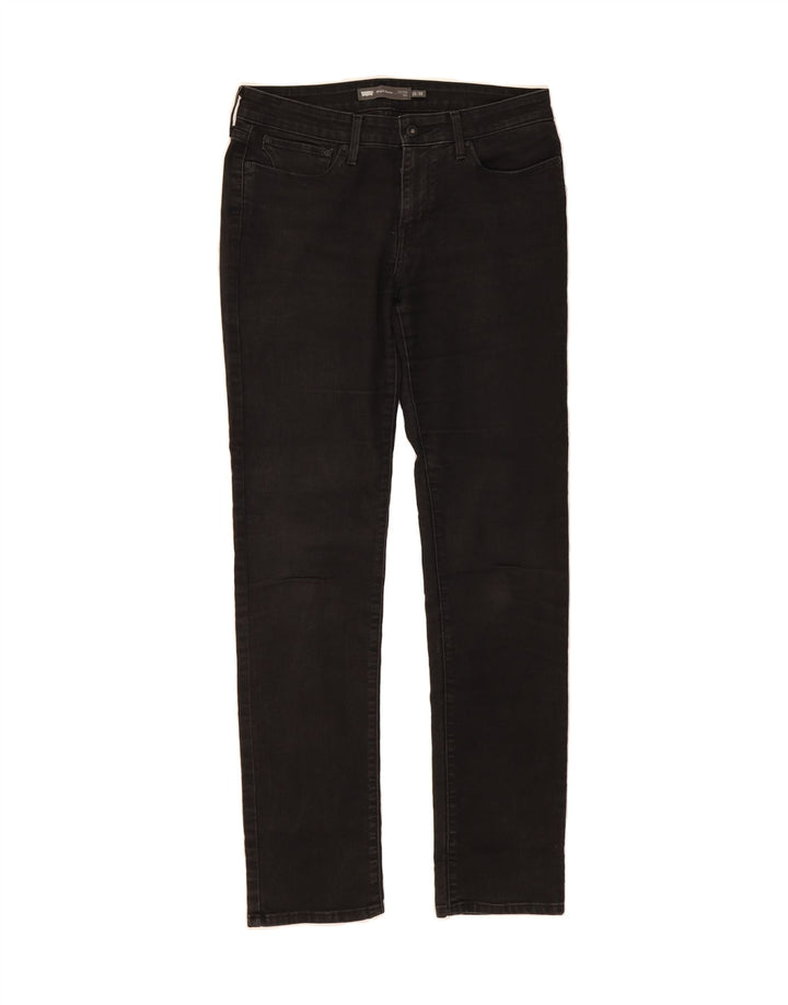LEVI'S Womens Slight Curve Mid Rise Slim Jeans US 10 Large W32 L32 Black Vintage Levi's and Second-Hand Levi's from Messina Hembry 