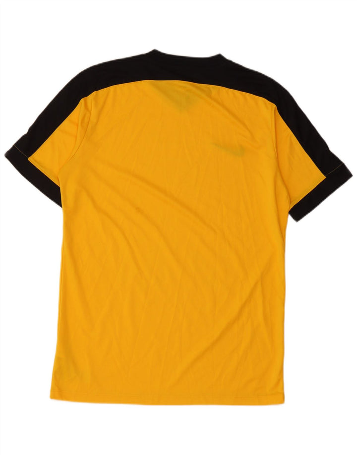 Nike Mens Dri Fit T-Shirt Top Medium Yellow Colourblock Polyester