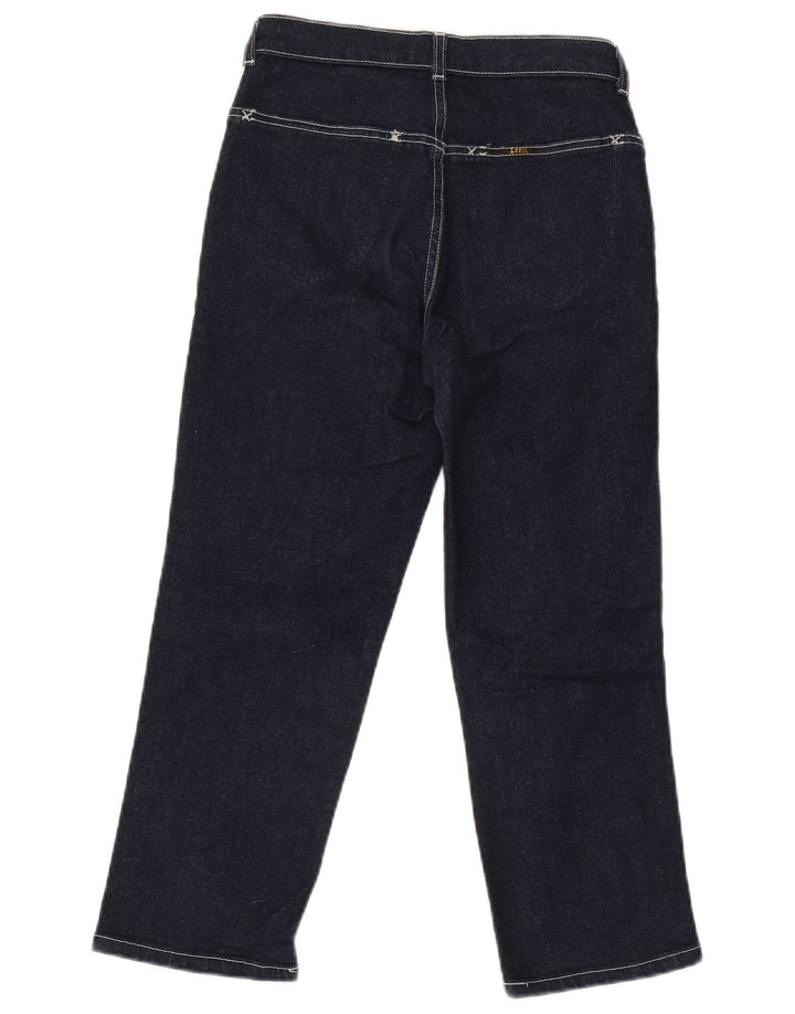 Lee Womens Capri Jeans W28 L23 Navy Blue Cotton