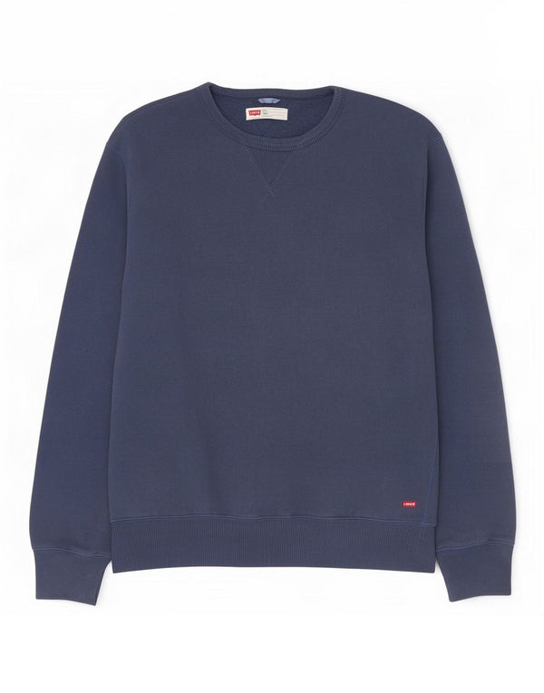 Levi's Mens Standard Fit Sweatshirt Jumper 2XL Navy Blue Cotton