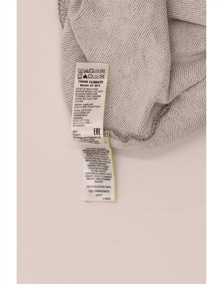 Marks & Spencer Mens Tracksuit Trousers Large Grey Cotton