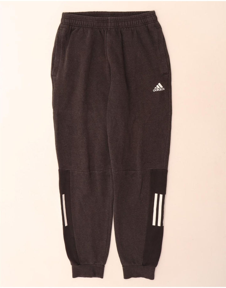 Adidas Mens Tracksuit Trousers Joggers Small Grey Cotton