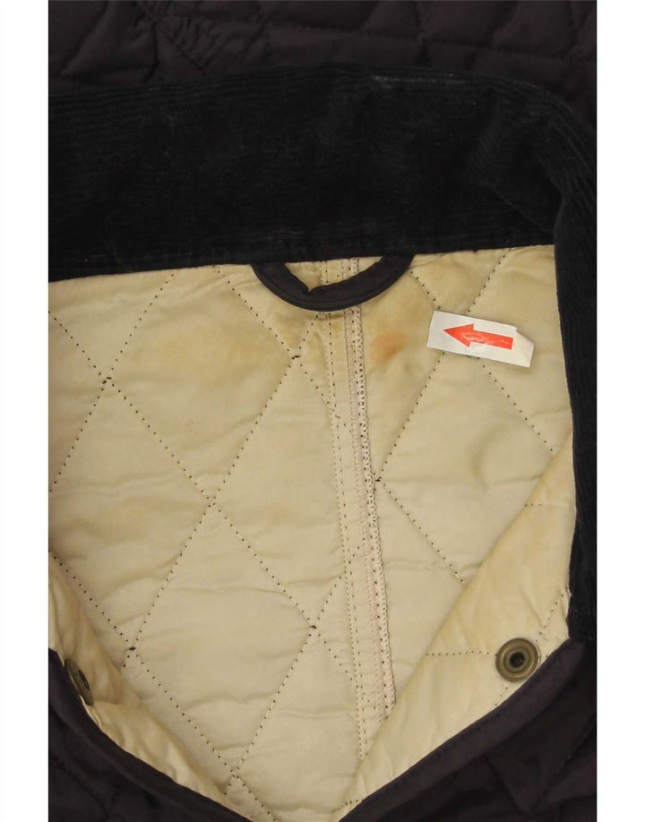 Barbour Womens Quilted Jacket UK 8 Small Navy Blue Polyamide