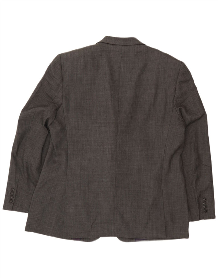 Marks & Spencer Mens 2 Button Blazer Jacket UK 46 XL Grey Wool
