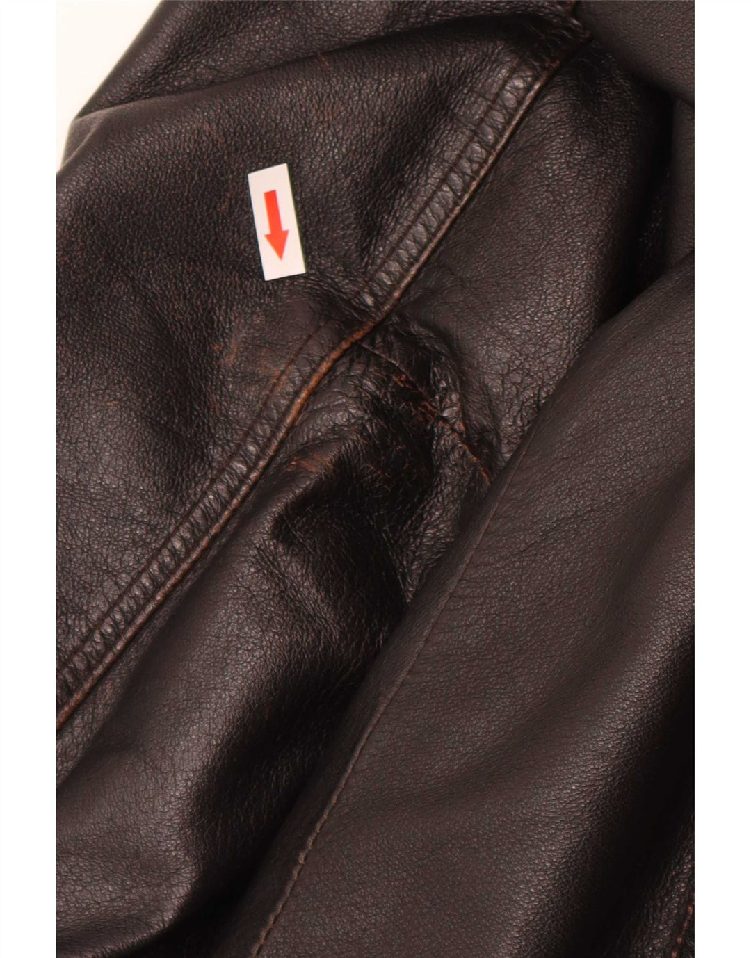 Vintage Mens Leather Bomber Jacket IT 52 XL Brown Retro
