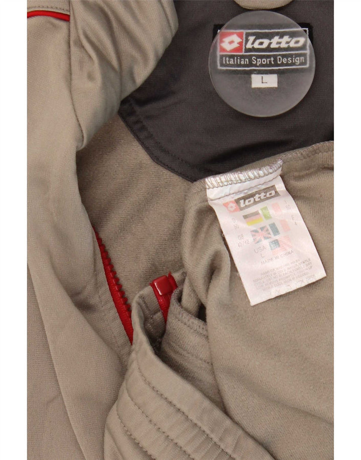Lotto Mens Tracksuit Top Jacket UK 40/42 Large Grey Polyester
