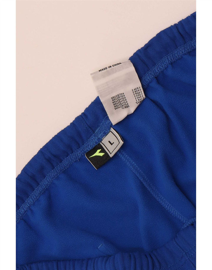 Diadora Mens Tracksuit Trousers Joggers Large Blue Polyester