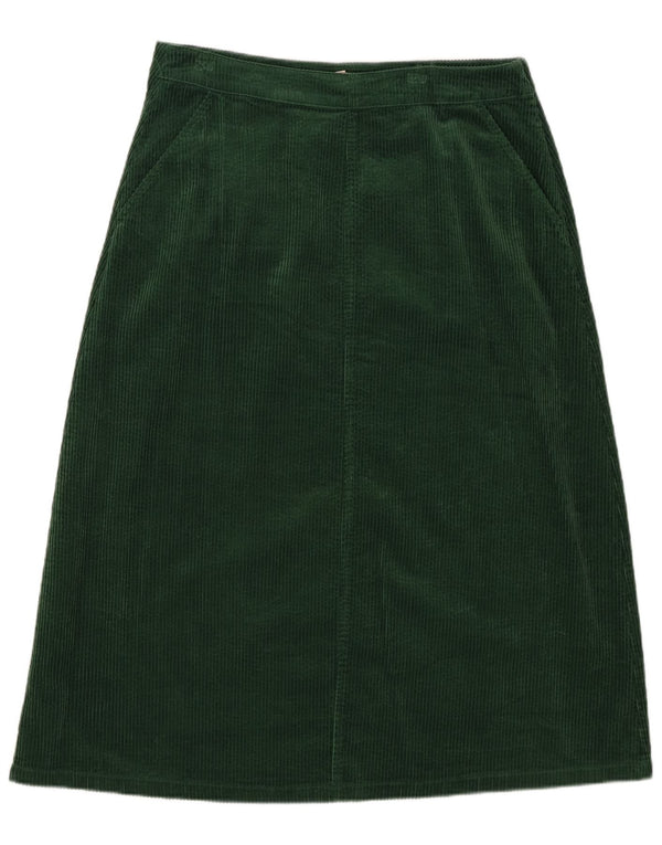 Seasalt Cornwall Womens Corduroy Skirt UK 14 Large W34 Green Cotton