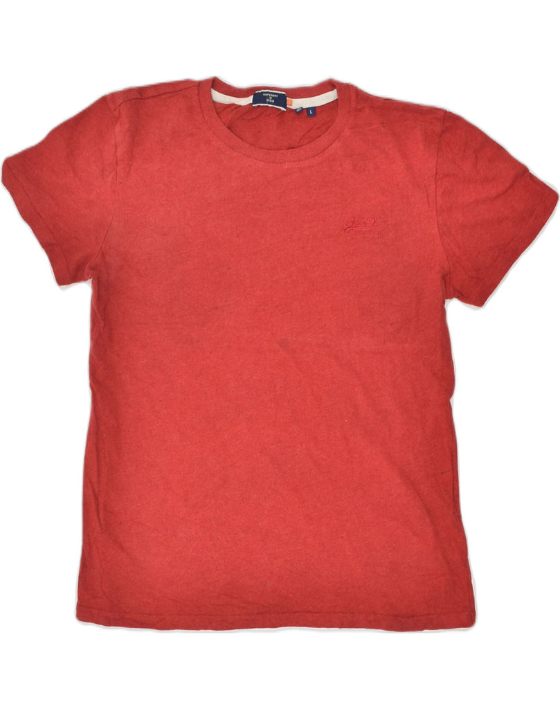 SUPERDRY Mens T-Shirt Top Large Red Cotton | Vintage Superdry | Thrift | Second-Hand Superdry | Used Clothing | Messina Hembry 