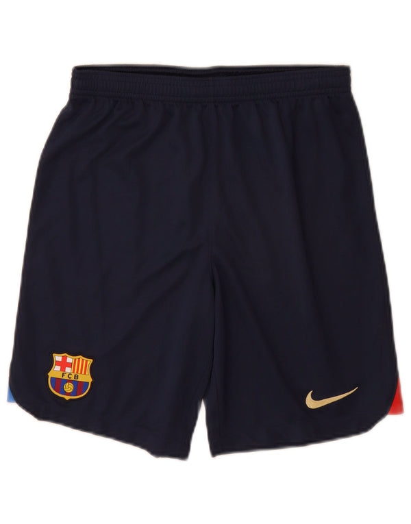 Nike Boys Barcelona Sport Shorts 12-13 Years Large Navy Blue Colourblock