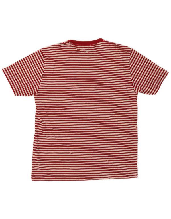 Marina Yachting Mens Slim Fit Graphic T-Shirt Top Medium Red Striped Cotton