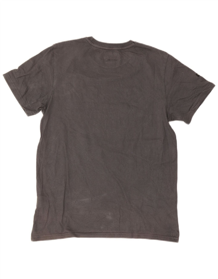 Superdry Mens Standard Graphic T-Shirt Top Large Grey Cotton