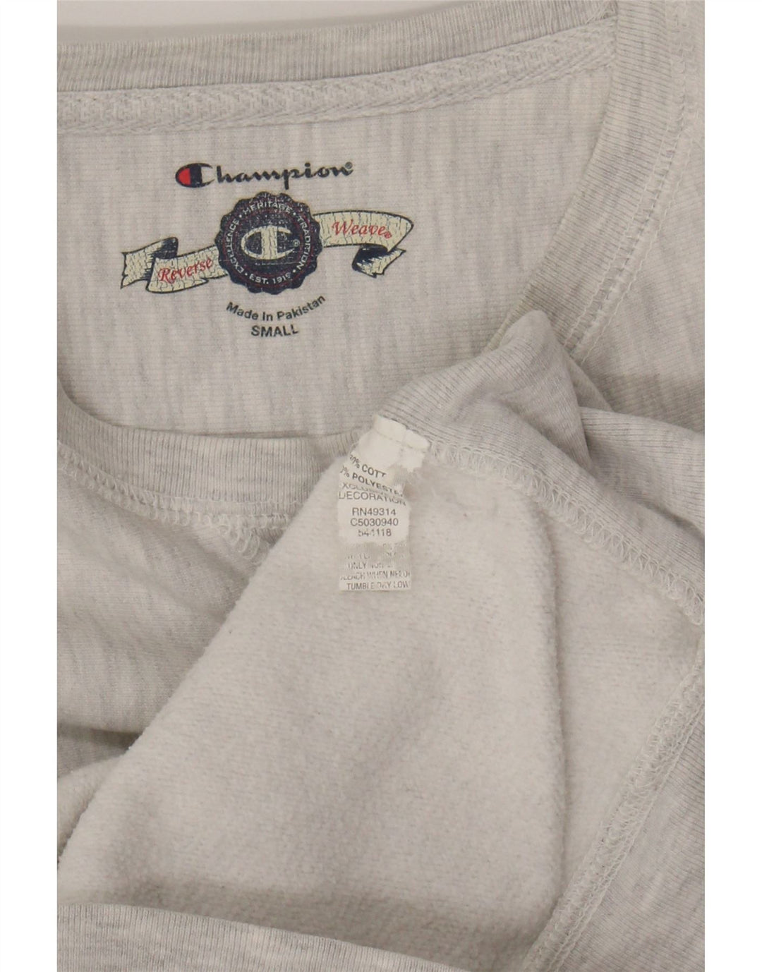 CHAMPION Womens Purdue Graphic Sweatshirt Jumper UK 10 Small Grey Cotton