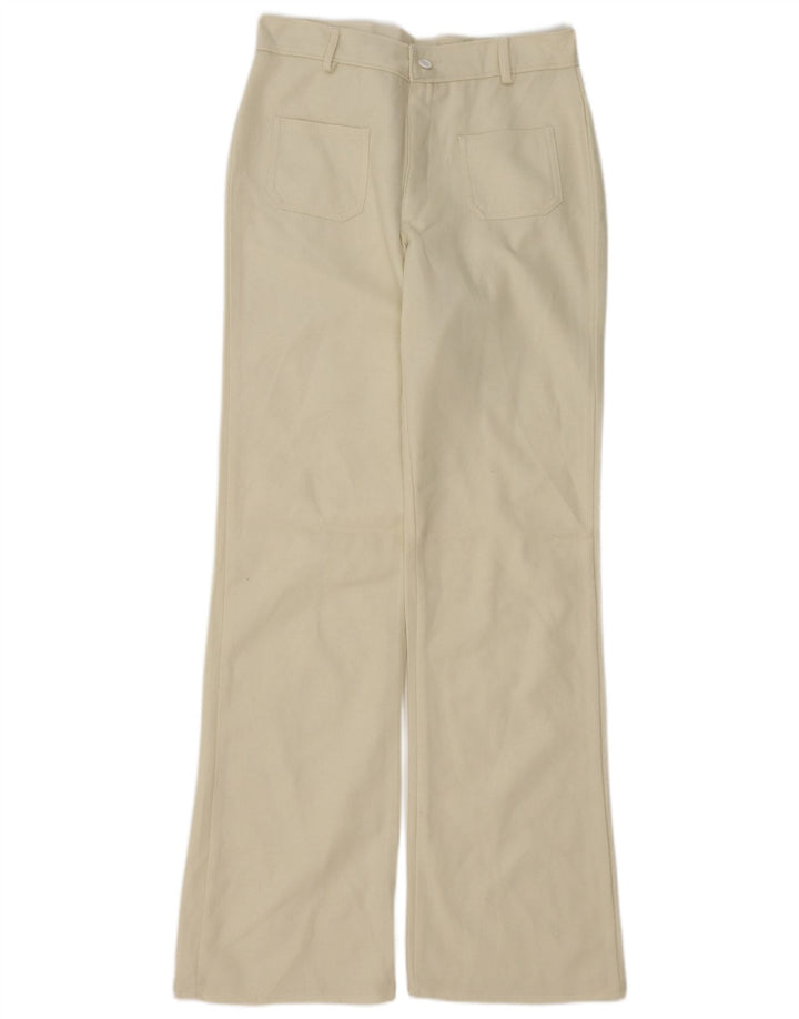 Vintage Womens Bootcut Casual Trousers W30 L34 Off White