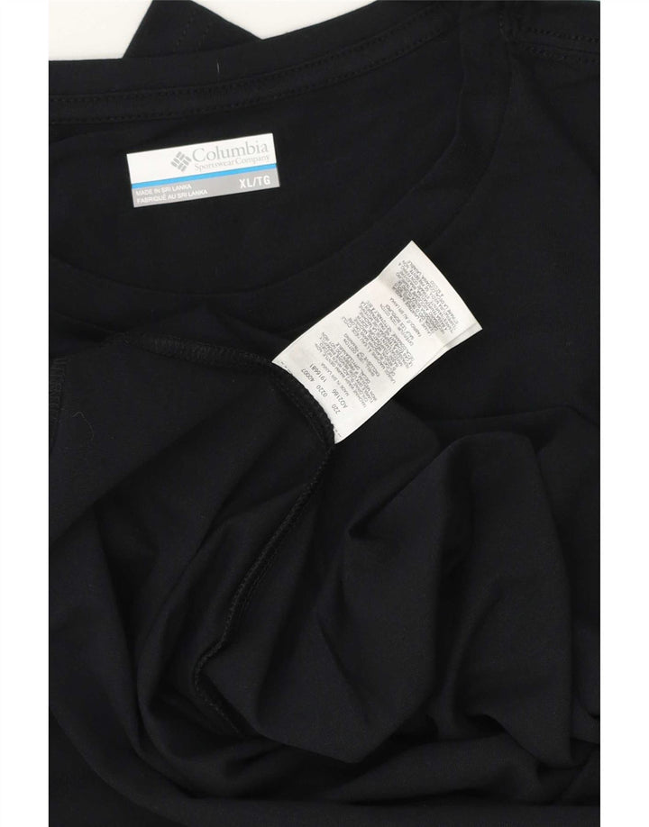 Columbia Mens Graphic Top Long Sleeve XL Black Cotton