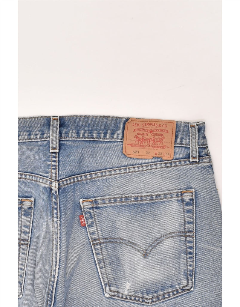 LEVI'S Mens 521 Straight Jeans W38 L30 Blue Cotton | Vintage Levi's | Thrift | Second-Hand Levi's | Used Clothing | Messina Hembry 