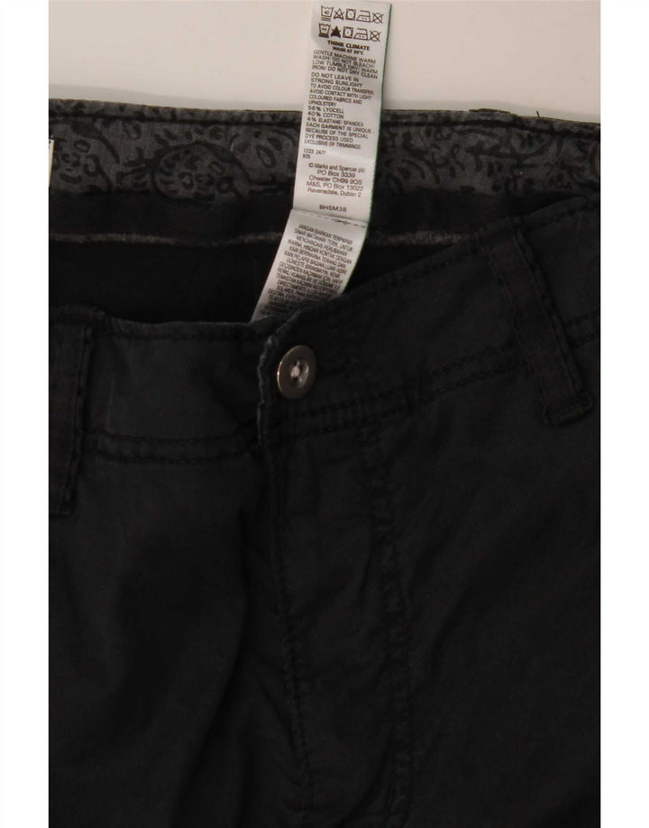 Marks & Spencer Womens Joggers Cargo Trousers UK 12 Medium W30 L29 Grey