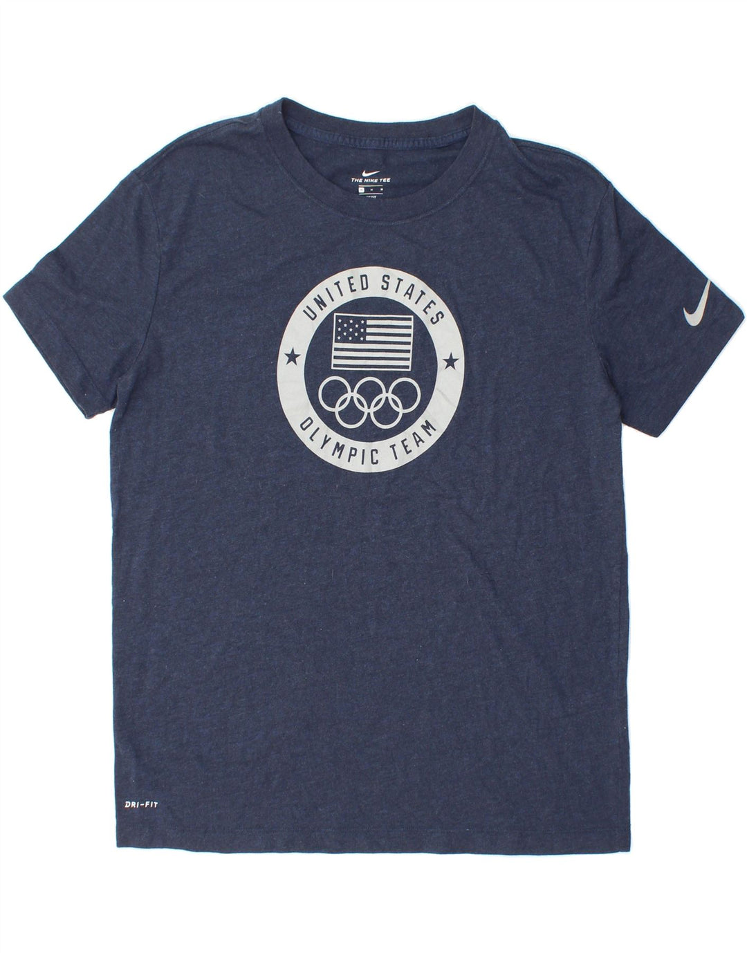 NIKE Womens The Nike Tee Graphic T-Shirt Top UK 14 Medium Navy Blue Vintage Nike and Second-Hand Nike from Messina Hembry 