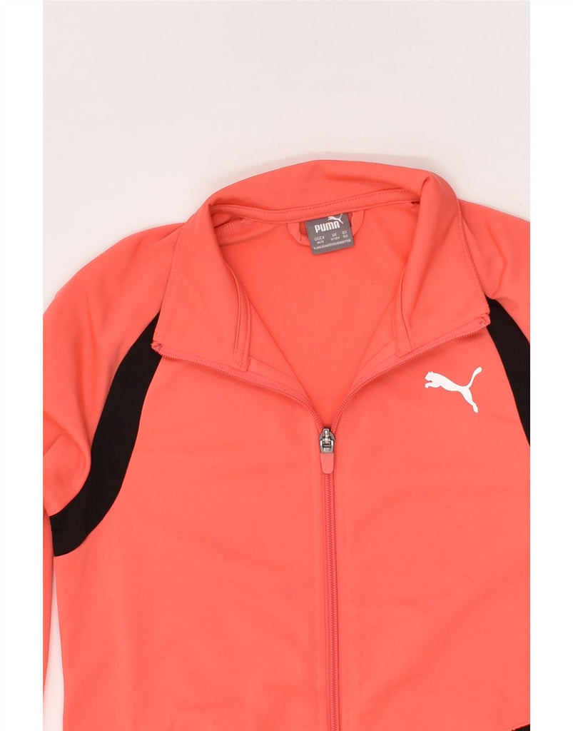 PUMA Girls Tracksuit Top Jacket 11-12 Years Orange Polyester | Vintage Puma | Thrift | Second-Hand Puma | Used Clothing | Messina Hembry 
