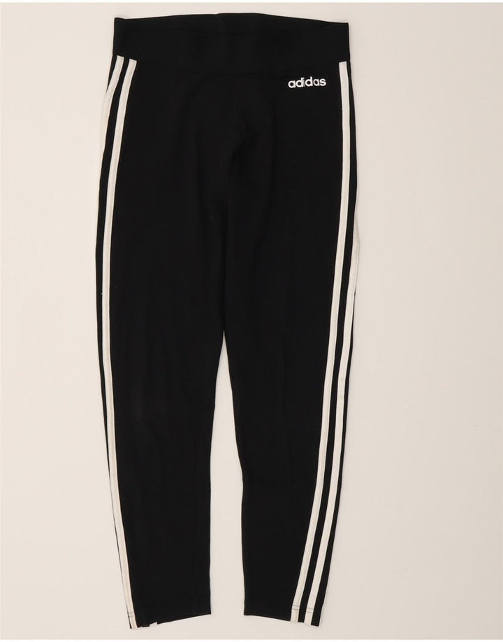 ADIDAS Womens Leggings UK 8/10 Small  Black Cotton