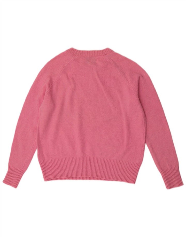 Superdry Womens Crew Neck Jumper Sweater UK 14 Medium Pink