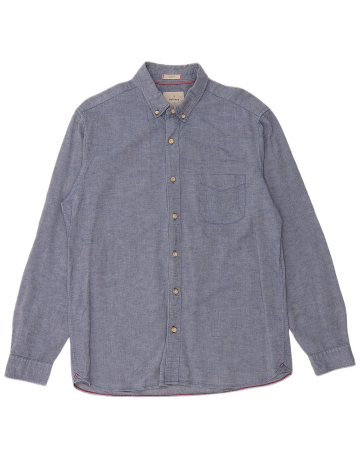 WHITE STUFF Mens Classic Fit Shirt Medium Blue Cotton
