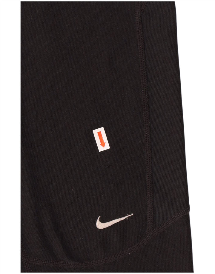 NIKE Womens Leggings UK 10 Small  Black Polyester