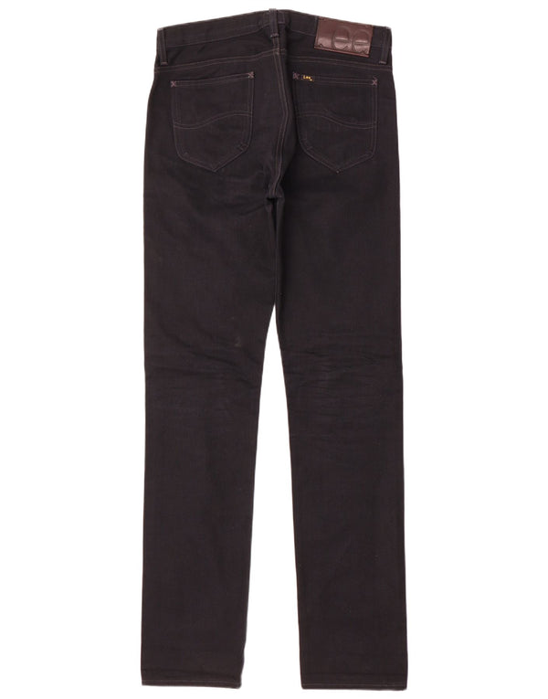 Lee Mens 101 Rider Slim Jeans W31 L34 Black Cotton