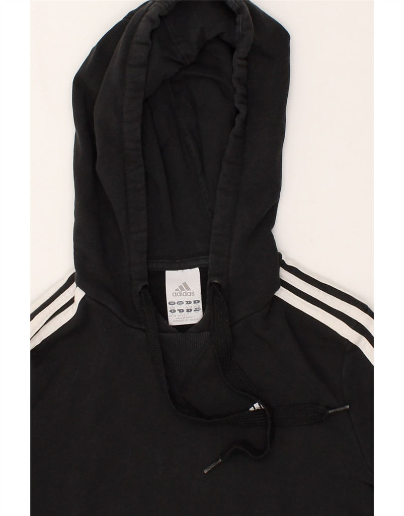 ADIDAS Womens Hoodie Jumper UK 8/10 Small Black | Vintage Adidas | Thrift | Second-Hand Adidas | Used Clothing | Messina Hembry 